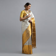 Silver And Gold Kanchivaram Saree