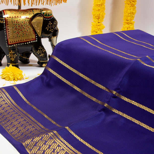 Persian Indigo Mysore Silk Saree