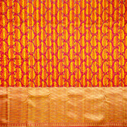 Kuberan Orange Yellow Kanchivaram Silk Saree