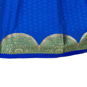 Kuberan Blue Orange Art Silk Readymade Pavada