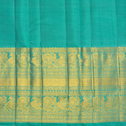 Kuberan Blue Kalamkari Prints Kanchipuram Silk Sare