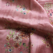 Kuberan Dull Pink Raw Silk Printed Saree