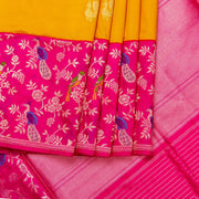 Kuberan Yellow Pink Banarasi Saree