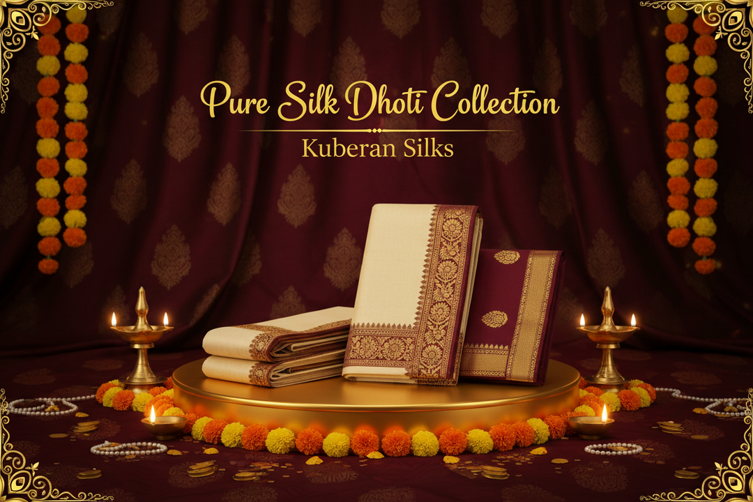 Pure Silk Dhotis for Men 