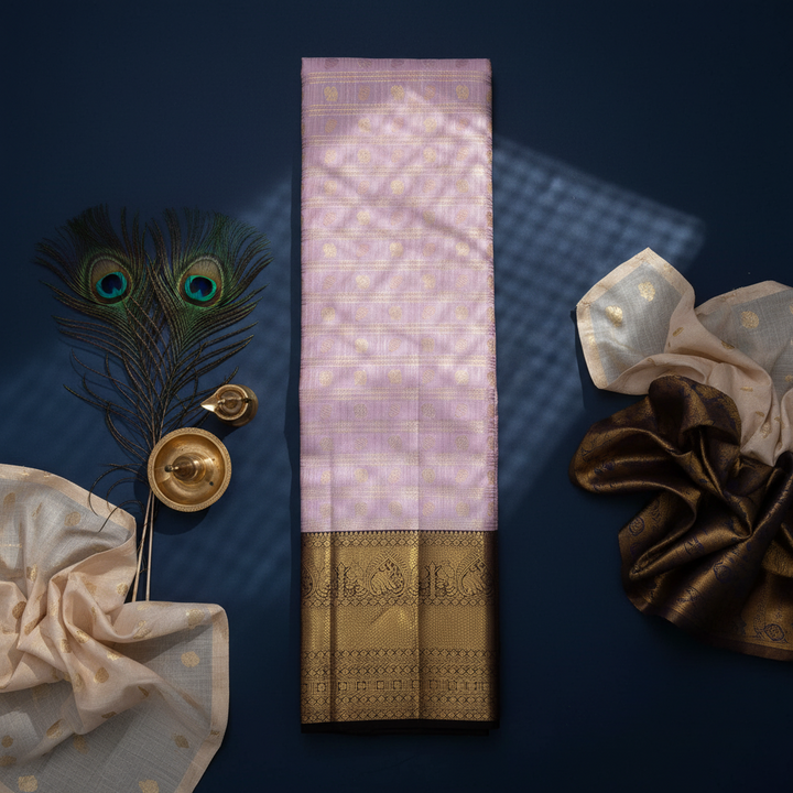 Kuberan Lavender Kanchipuram Silk Saree