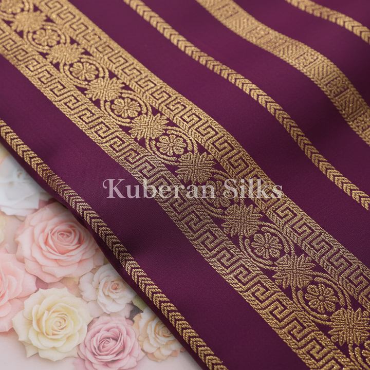 Kuberan Purple Kanchipuram Silk Saree