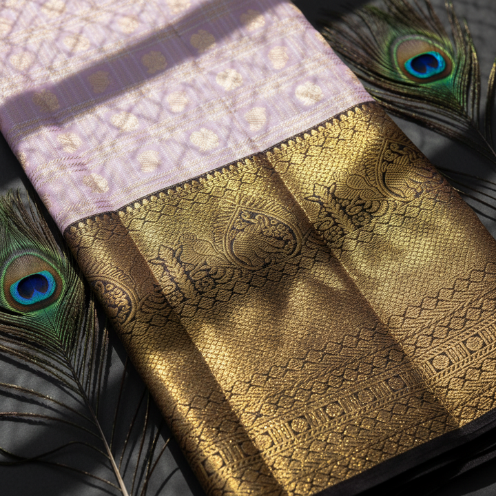 Kuberan Lavender Kanchipuram Silk Saree