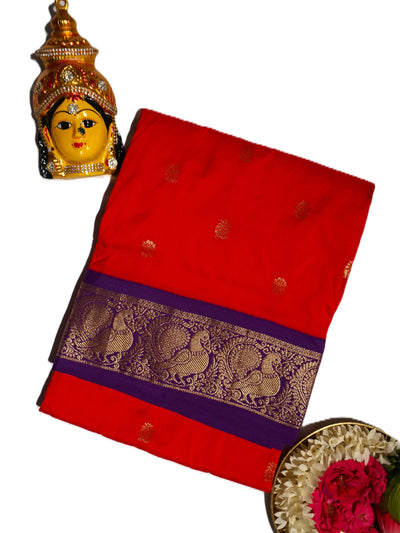 KUBERAN RED 9 YARD SAREE