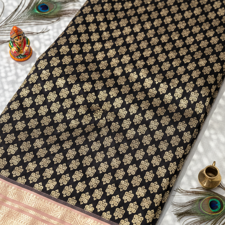 Kuberan Black Kanchipuram Silk Saree