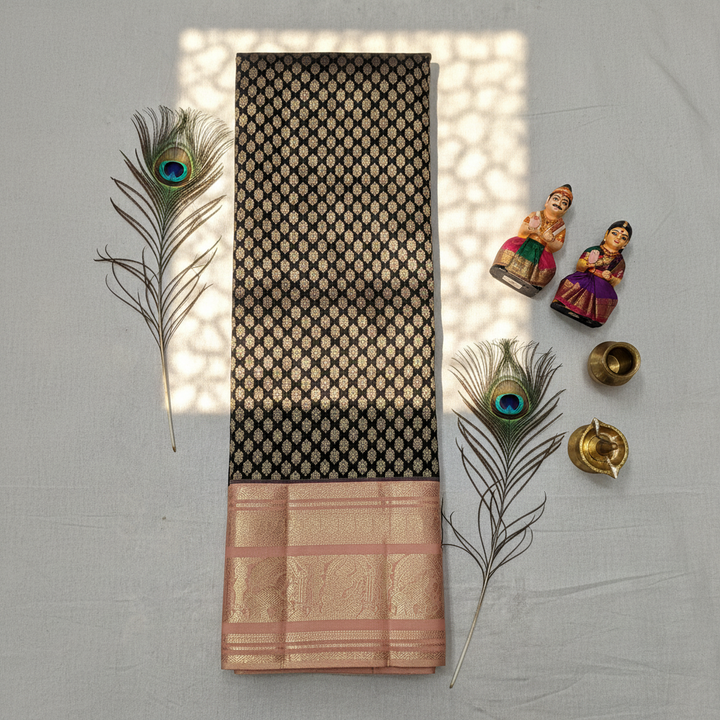 Kuberan Black Kanchipuram Silk Saree