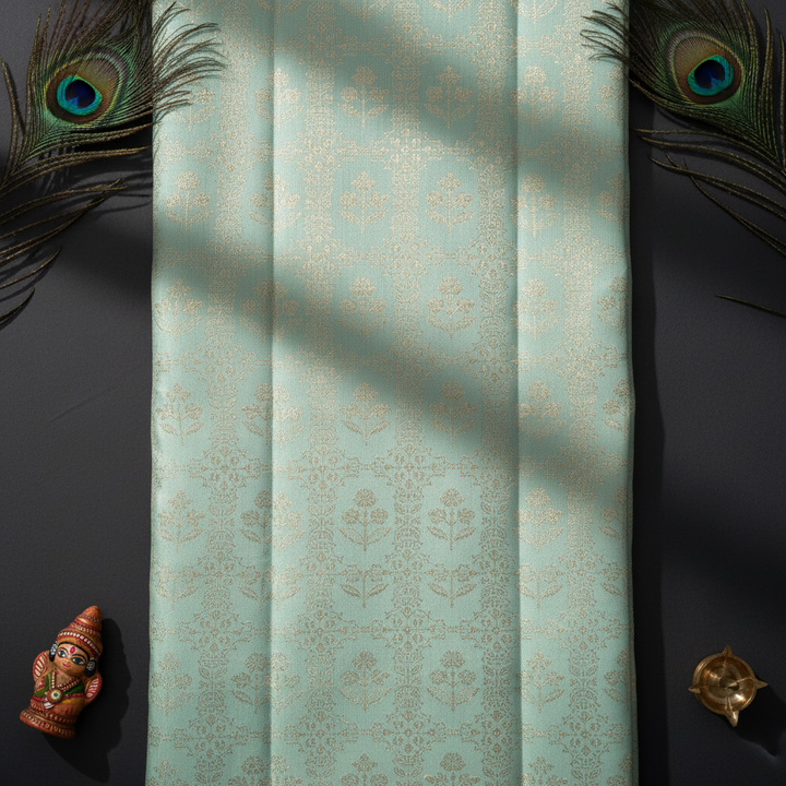 Kuberan Sea Green Kanchipuram Silk Saree