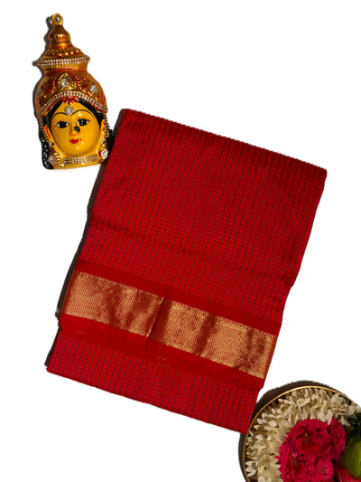 KUBERAN RED 9 YARD SAREE
