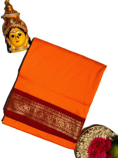 KUBERAN YELLOW 9 YARD SAREE