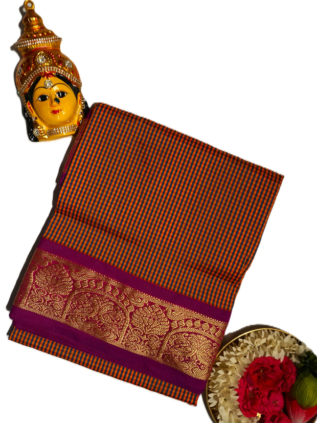 KUBERAN BROWN 9 YARD SAREE