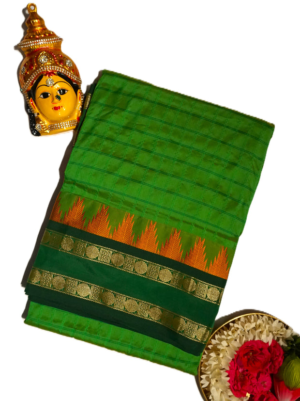 KUBERAN GREEN 9 YARD SAREE