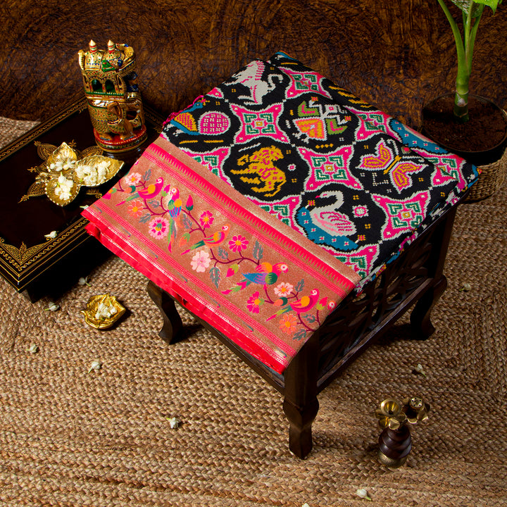 Kuberan Black Paithani Patola Saree