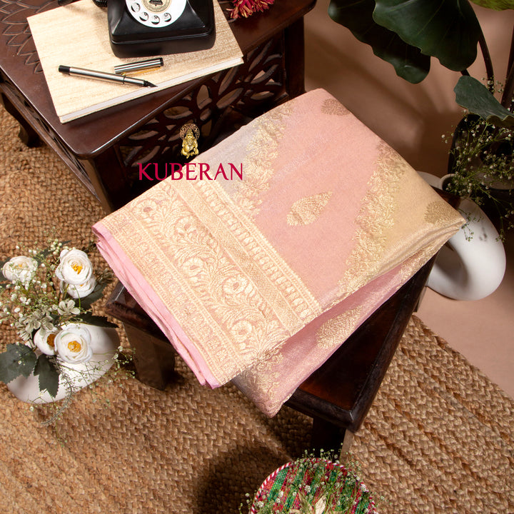 Kuberan Flamingo Pink Mysore Silk Saree