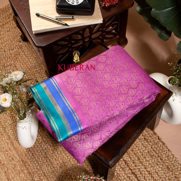 Kuberan Royal Fuchsia Mysore Silk Saree