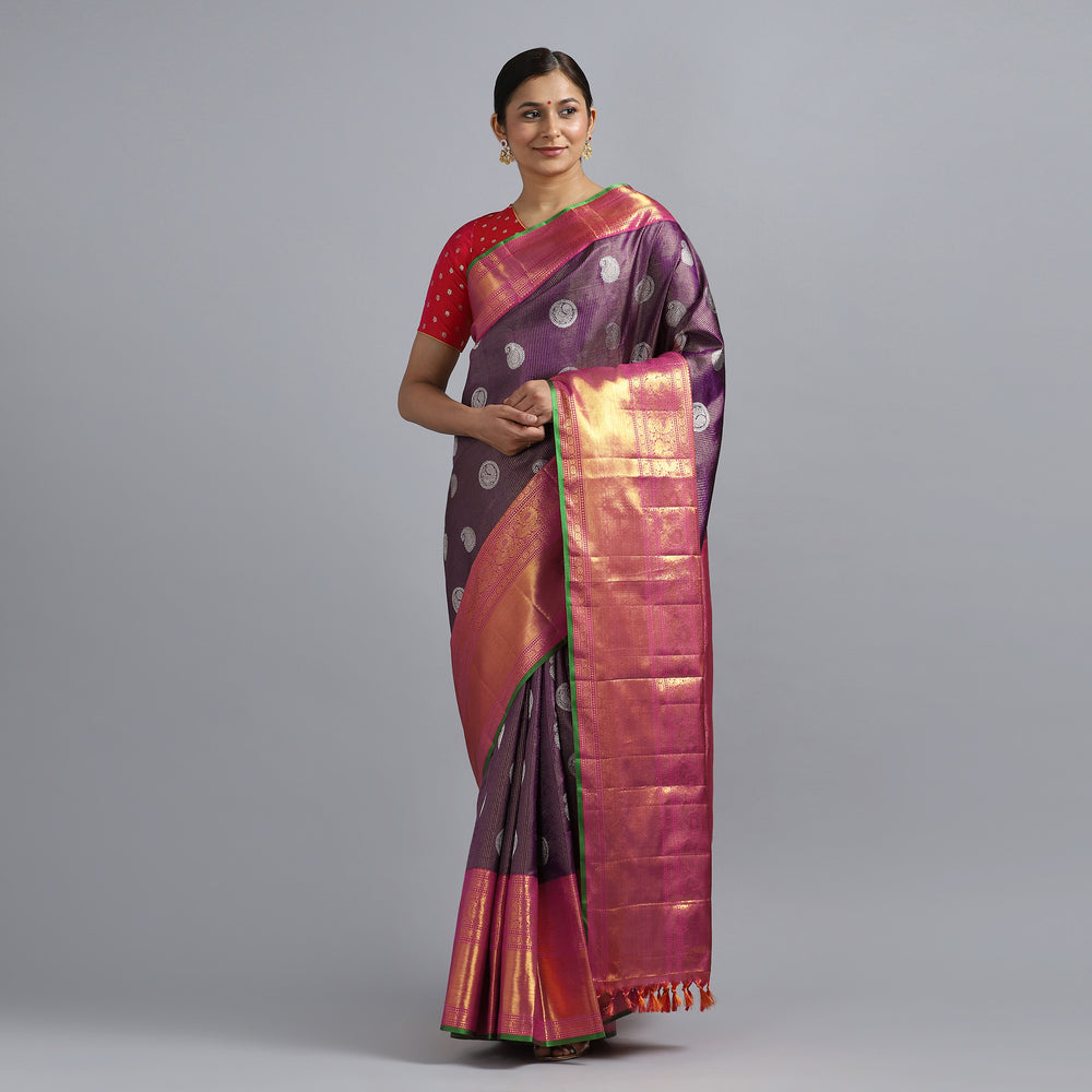 Rani Pink Kanchivaram Saree