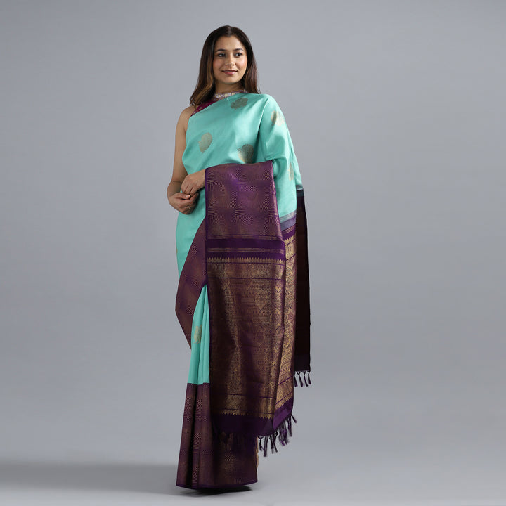 Purple Kanchivaram Silk Saree 