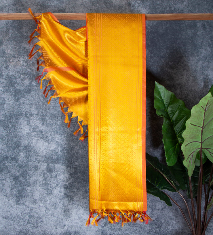 Kuberan Light Mustard Ponnadai Shawl