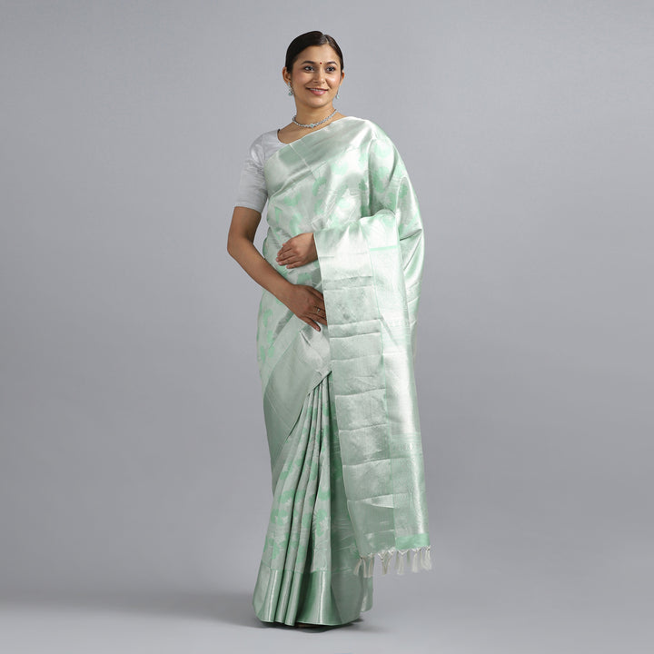 Kuberan Pista Green Kanchivaram Saree