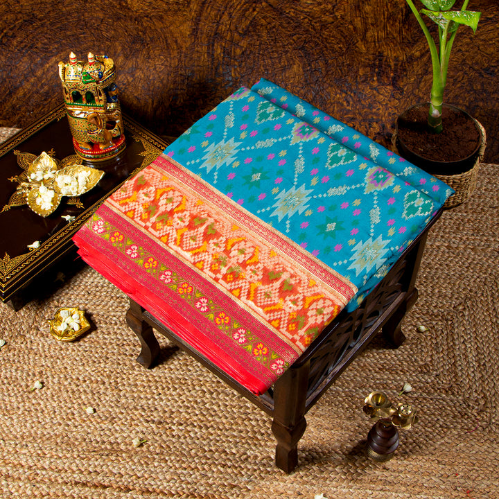 Kuberan Blue Paithani Patola Saree