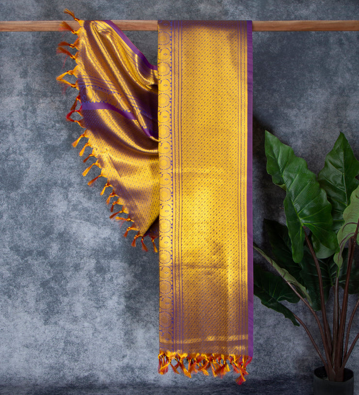 KUBERAN DEEP PURPLE PONNADAI SHAWL