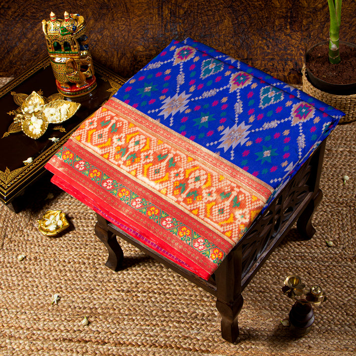 Kuberan Royal Blue Paithani Patola Saree