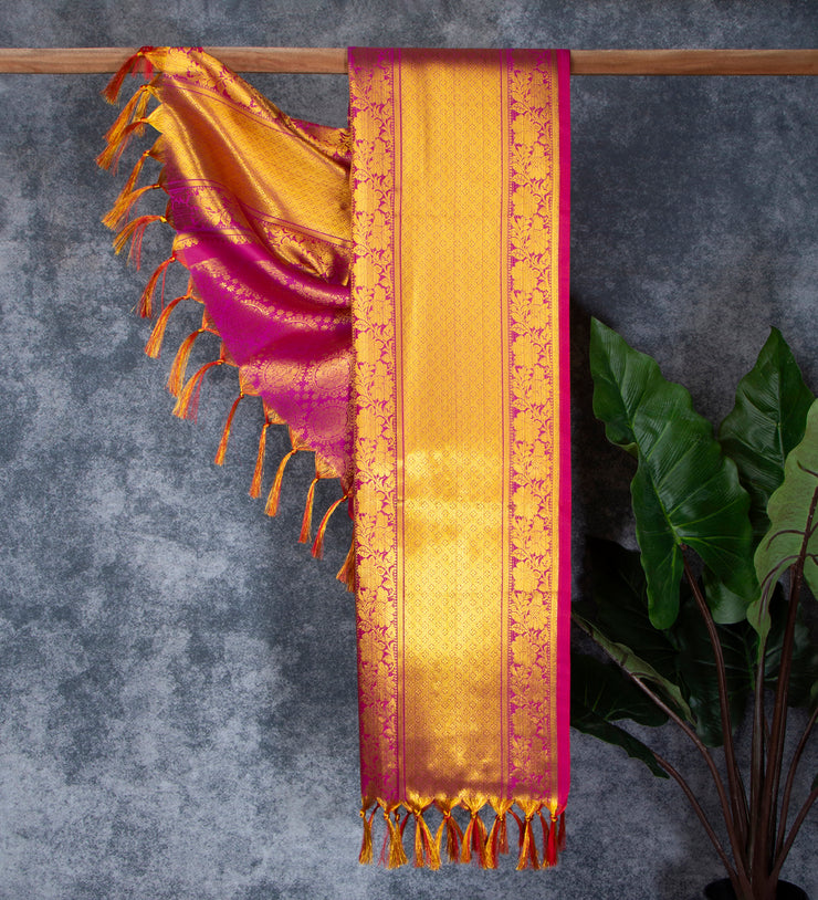 Kuberan Rich Pink Ponnadai Shawl