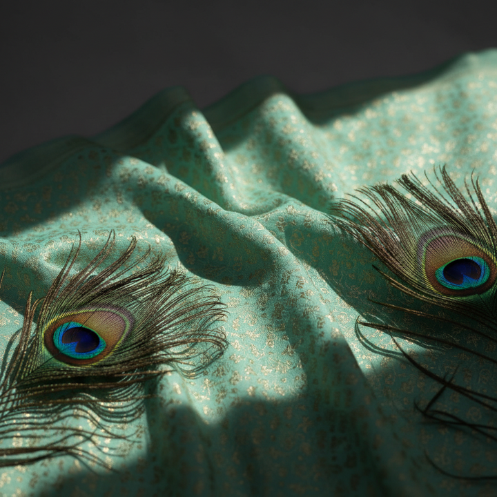 Kuberan Sea Green Kanchipuram Silk Saree