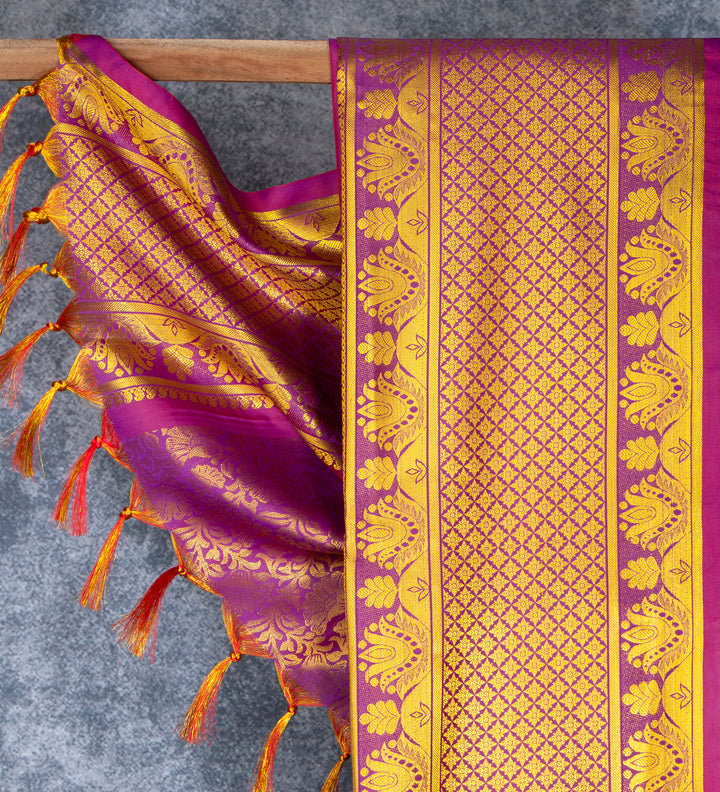 Kuberan Deep Purple Ponnadai Shawl