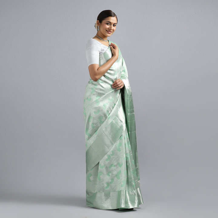 Kuberan Pista Green Kanchivaram Saree
