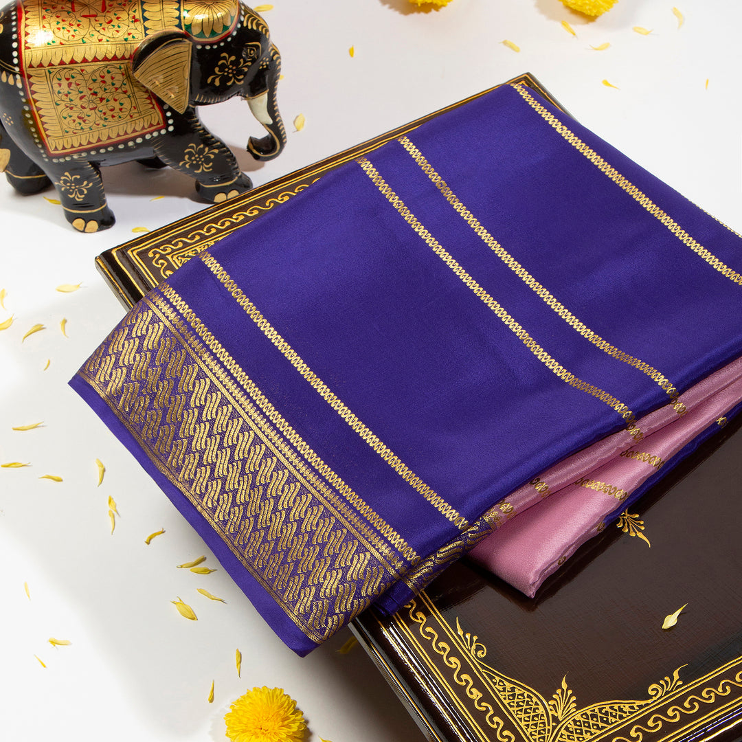 Persian Indigo Mysore Silk Saree