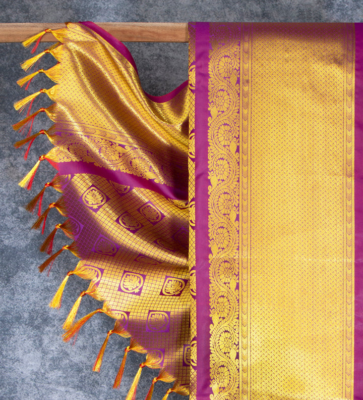 Kuberan Rich Purple Ponnadai Shawl