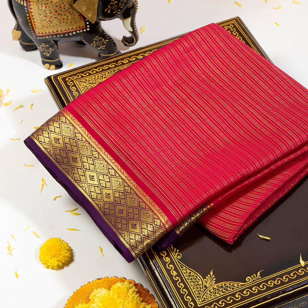 Purple Mysore Silk Saree 