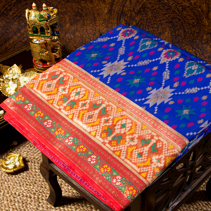 Kuberan Royal Blue Paithani Patola Saree