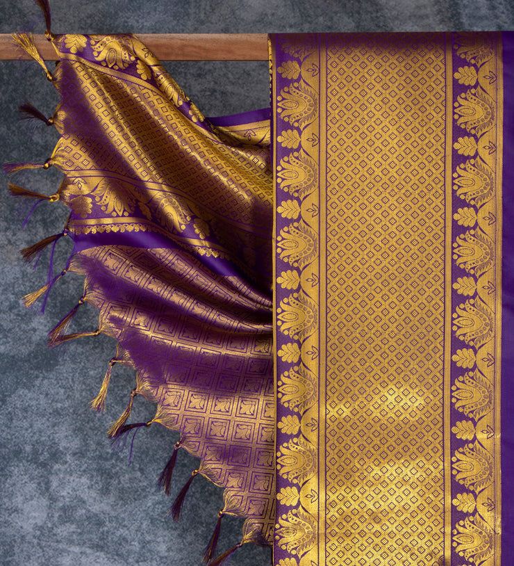 Kuberan Purple Ponnadai Shawl