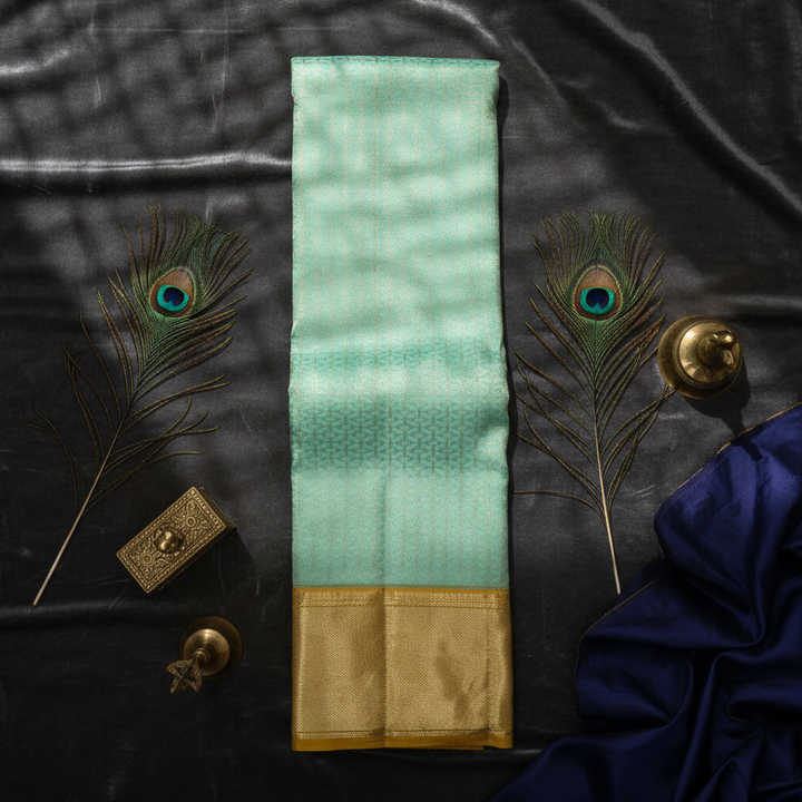 Kuberan Sea Green Kanchipuram Silk Saree