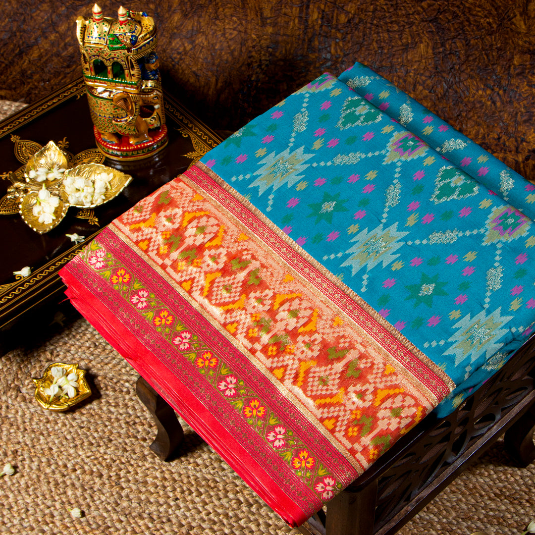 Kuberan Blue Paithani Patola Saree