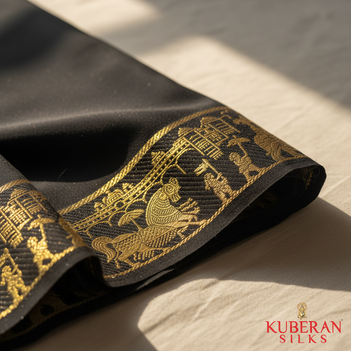 Kuberan Black Mysore Silk Saree