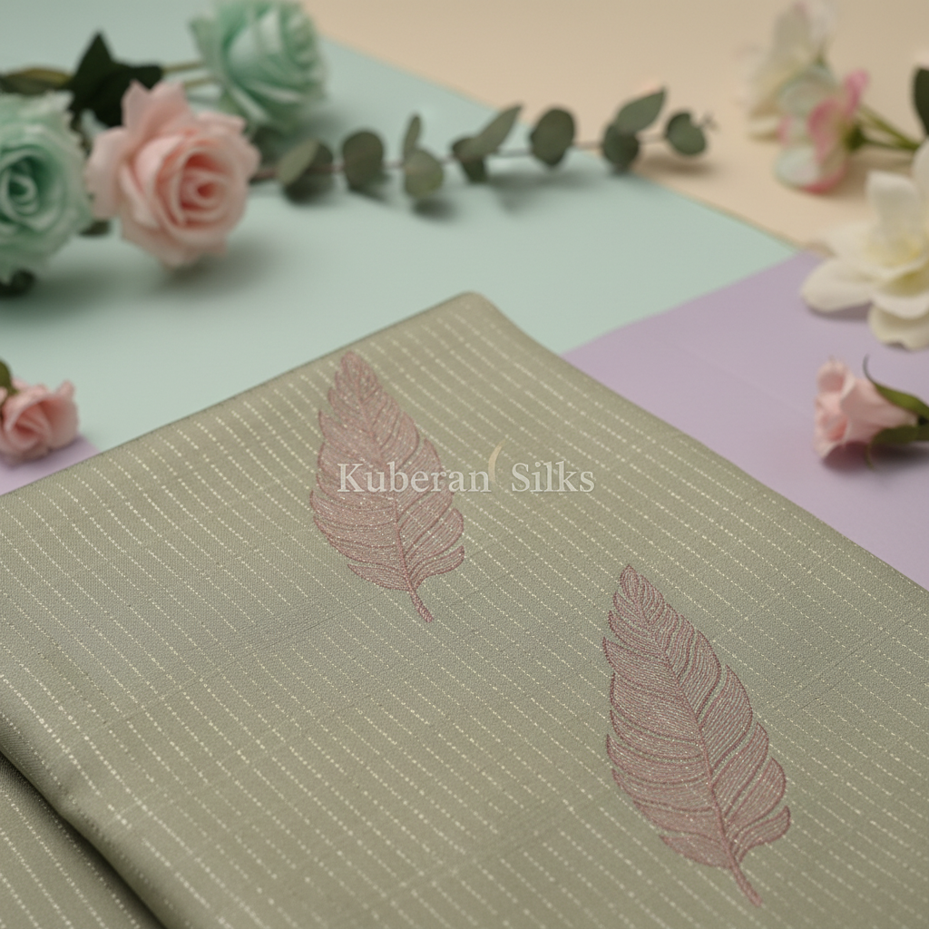 Kuberan Pista Kanchipuram Silk Saree