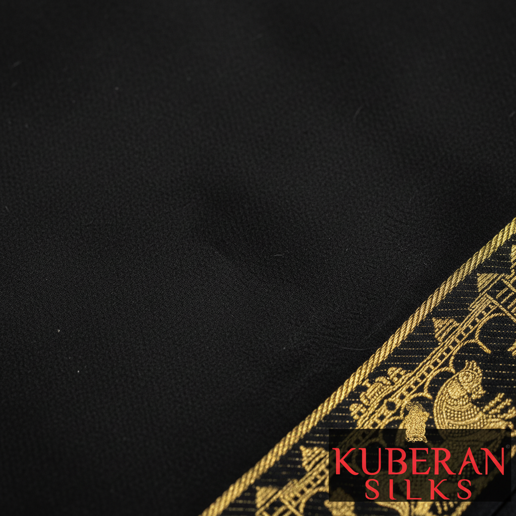 Kuberan Black Mysore Silk Saree