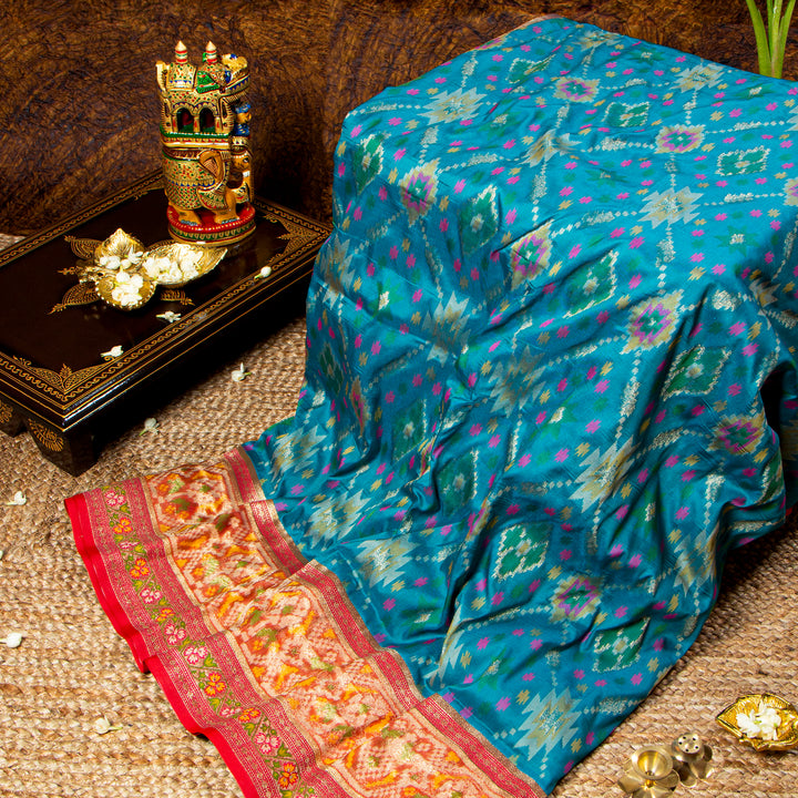 Kuberan Blue Paithani Patola Saree