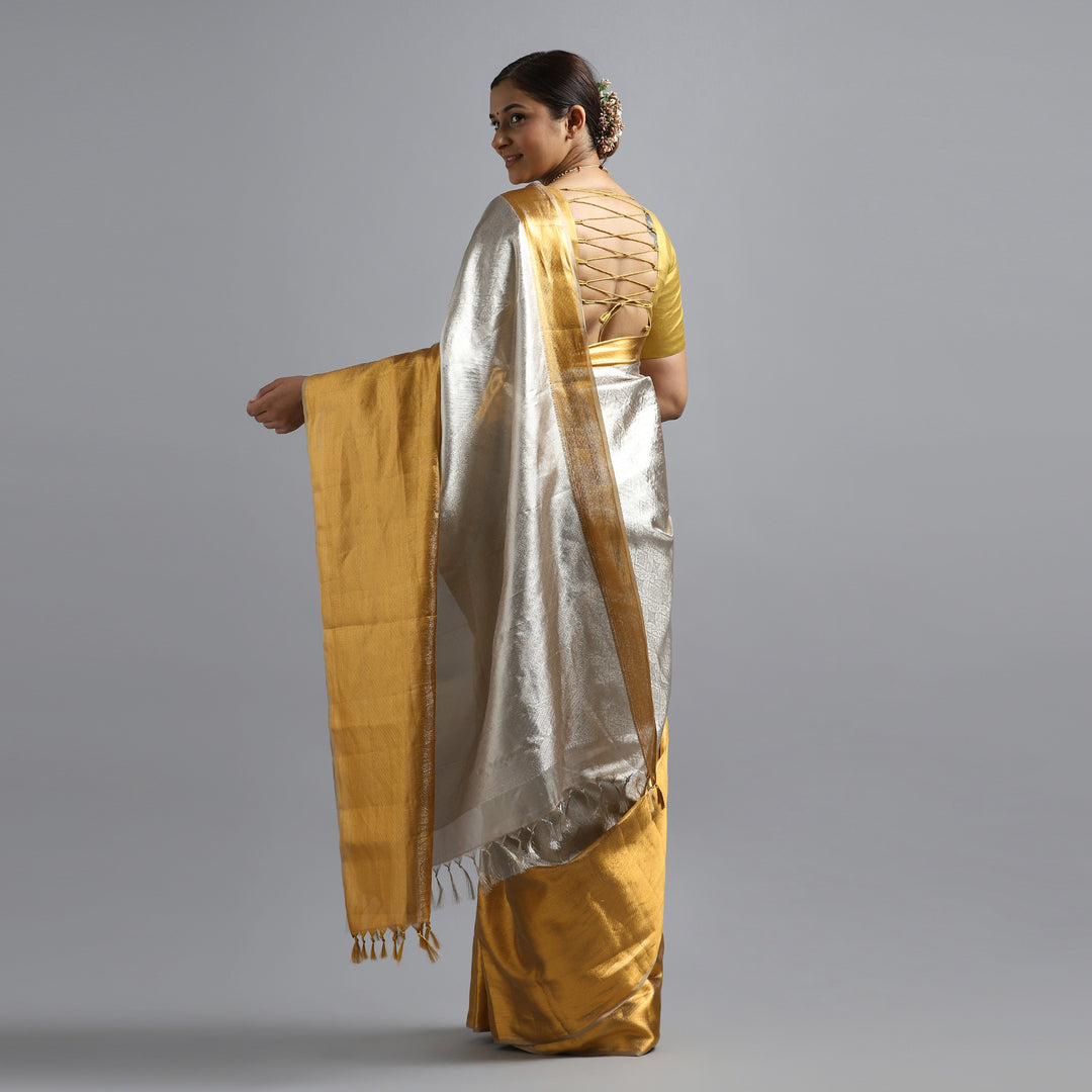 Kuberan Silver And Gold Kanchivaram Saree