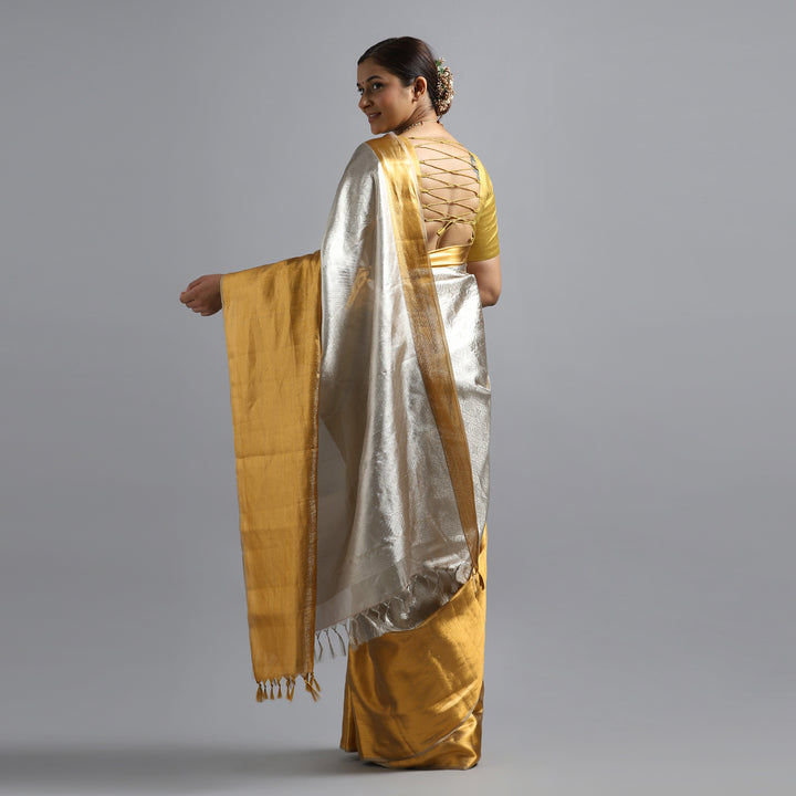 Kuberan Silver And Gold Kanchivaram Saree