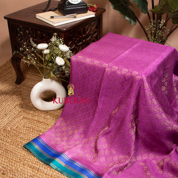 KUBERAN ROYAL FUCHSIA MYSORE SILK SAREE