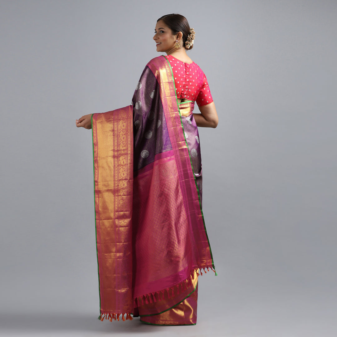 Rani Pink Kanchivaram Saree
