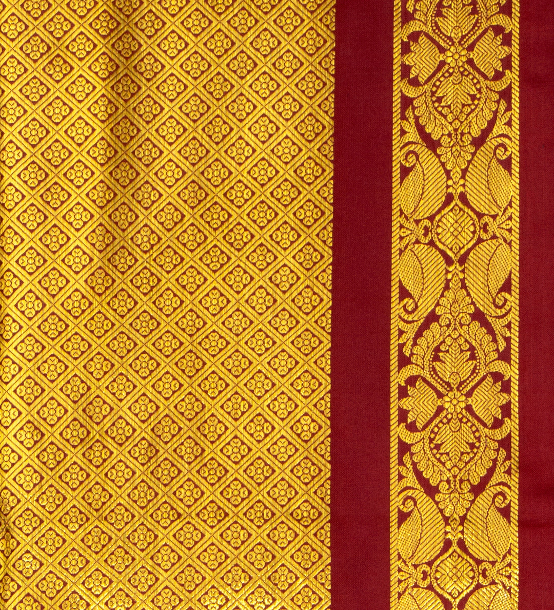 Kuberan Deep Yellow Ponnadai Shawl