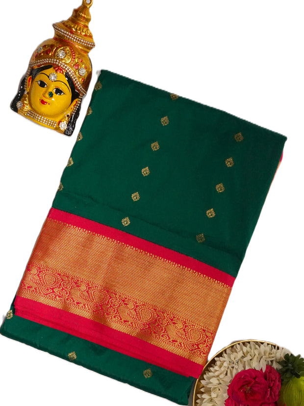 KUBERAN GREEN 9 YARD SAREE